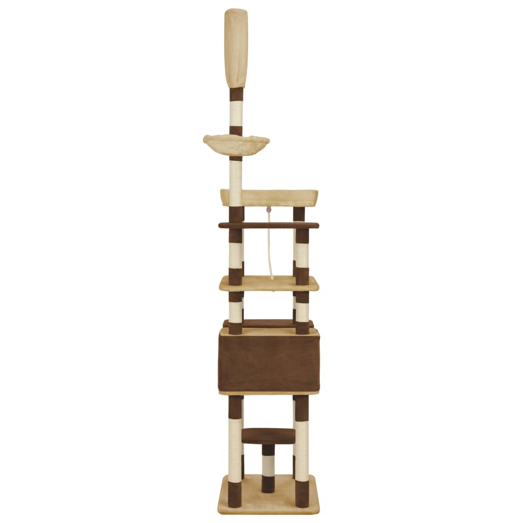 Cat Tree with Sisal Scratching Posts Brown 235 cm